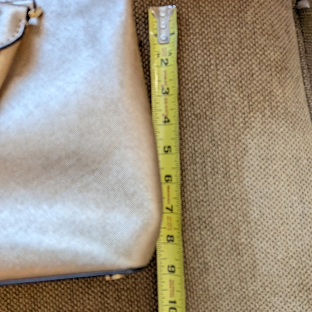 Michael Kors Savannah Metallic Saffiano Leather Satchel NEW - Picture 14 of 16